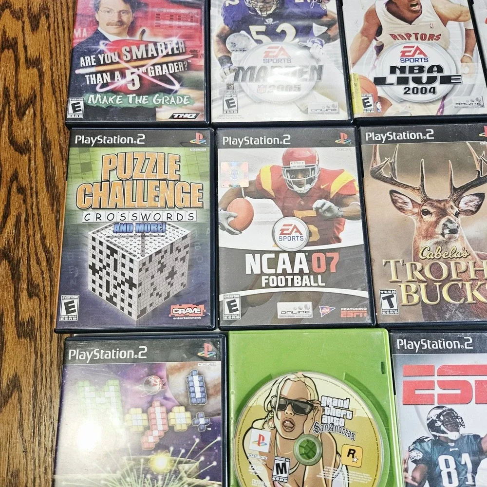 Play Station 2 Games Lot Of 24 Games  GTA, Sports, Racing And More Some Manuels